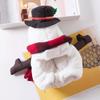 Festives Dog Snowmen Suit Fleece Lined Winter Clothing With Hat Scarf For 5 15kg Pet Holiday Celebration