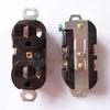 Black American Double Industrial Socket, NEMA 5-20R, for USA and Canada Construction Sites.