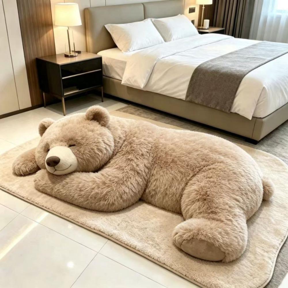 Skin-Friendly Bedroom Floor Mat Faux Cashmere Faux Cashmere Rug Cute Animal Area Rug Balcony