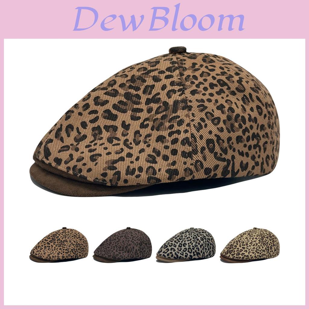 Vintage Leopard Print Bucket Hat For Women With Sun Protection For Fall Winter Fashion