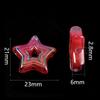 10pcs Acrylic Star Beads Plated Color Hollow Loose Spacer Bead For Jewelry Making DIY Necklace Bracelet Phone Key Chain Supplies