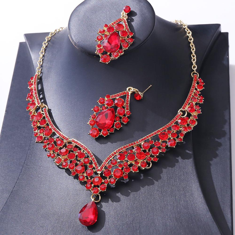Royal Queen Bridal Jewelry Sets for Women Luxury Necklace Earrings Sets Wedding Dress Bride Jewelry Set Accessories