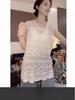 Trendy Plus-Size Lace Round Neck Sleeveless Top