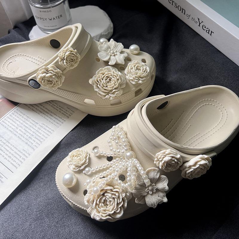 14 шт. Шарми для взуття для Crocs Букет Перлина Бант Декоративна пряжка для набору шармів для Croc Аксесуари Дитяча вечірка Жінка Дівчата Подарунок