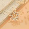 Accessories Fashion Metal Hollow Diamond Flower Necklace Earrings Temperament Elegant Bracelet Ring Set