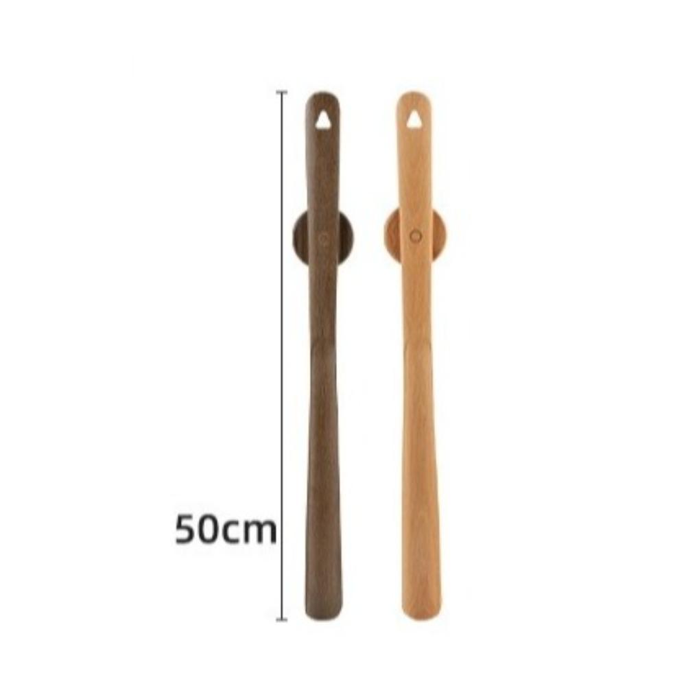 New Magnetic Wooden Shoehorn Long Handle Wear Shoe Easier Shoes Lifters Easy On Off Hanging Put On Shoes Tools for Seniors