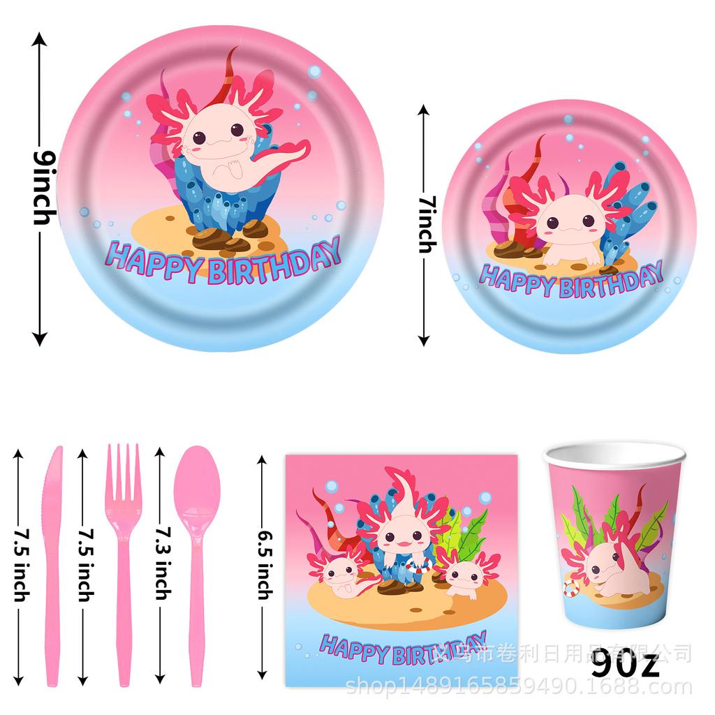 Salamander Themed Party Supplies Salamander Party Decoration Banner Party Tableware Tablecloth Balloon Arrangement Props