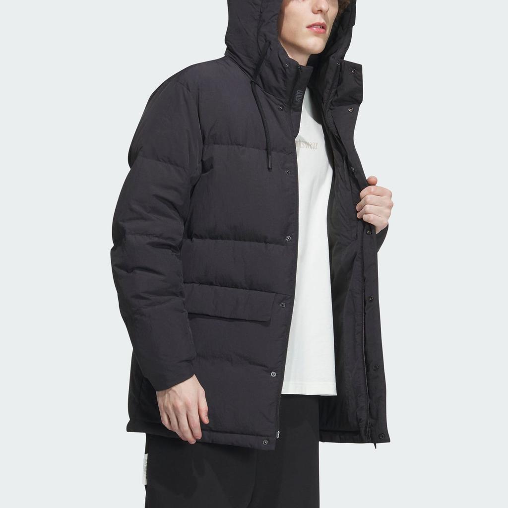 New Adidas Down Jacket Medium Long Men's Black IL8926