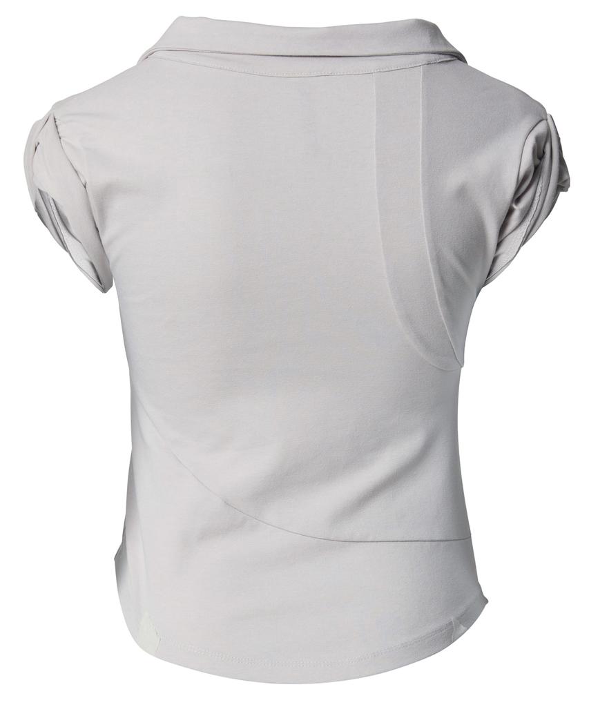 Peulleeoeob Paneled Half Shirts (Fl-123_Gray)