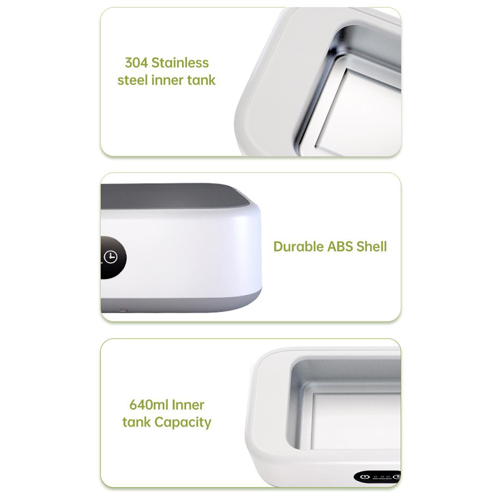 Sonic Wave Jewelry Cleaner 49kHz Professional Cleaner Machine with One Button Control 3-Level Timer