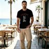 Day of the Dead Fun Creative 2D Printed Breathable Men's T-Shirt, Comfortable Casual Daily Wear