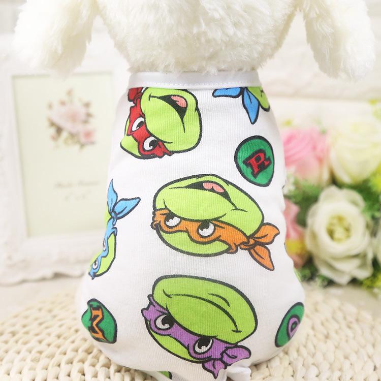 Printed mesh camouflage cartoon pet dog cat vest clothes spring and summer sunscreen