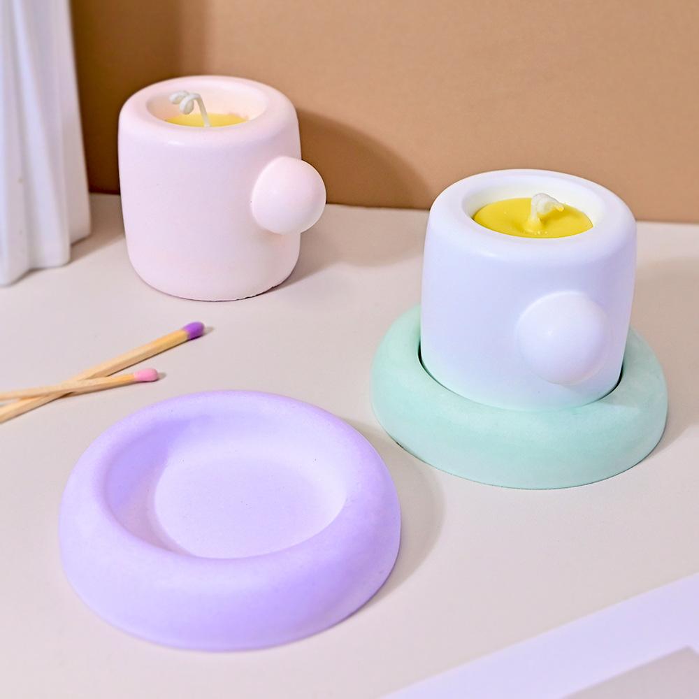 Realistic Mug Silicone Mold Korean Style Concrete Candle Cup Succulent Planter Cement Wax Containers Decor Epoxy Resin Mold