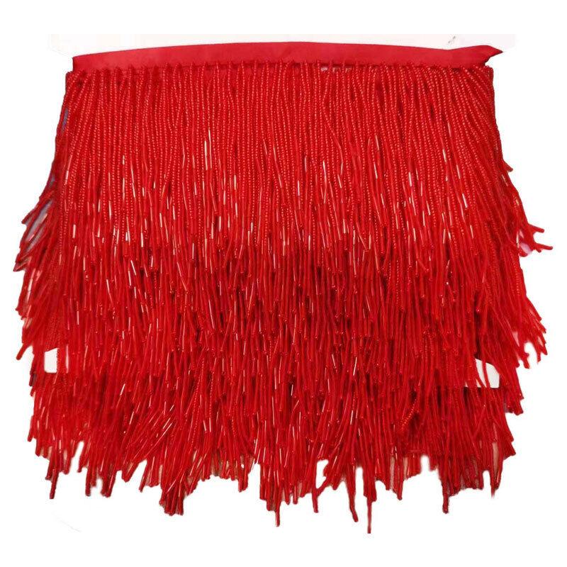 45x14cm Beaded Rhinestone Fringe Tassel Trim Crystal Diamond Chain Curtain Edges DIY Ress Tassel Fringe Trim Decoration