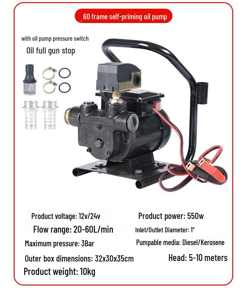 Electric Diesel Pump 12V/24V/220V with Auto Start/Stop, Self-Priming, High Flow Fuel Dispenser