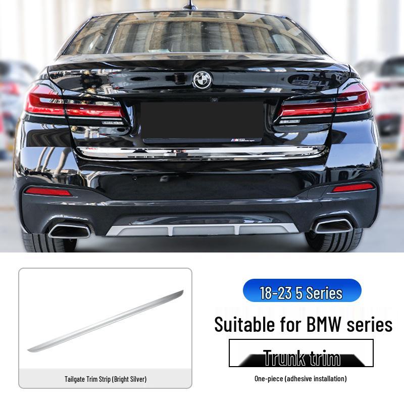 Tailgate Trim Strip for 18-23 BMW 5 Series 525/530LI Rear Bumper Decoration