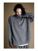 2025 Women's Plus Size 100% Wool Wheat Ear Pattern Knit Sweater - Stylish Autumn/Winter Base Layer