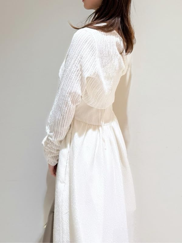 Jacquard Cami Dress SWFO251134WHT1