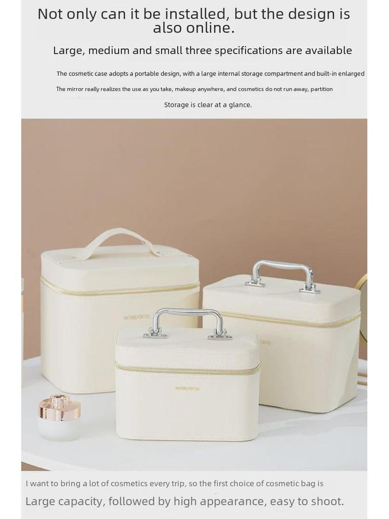 High-Capacity Luxury Makeup Bag: Stylish Cosmetic Storage for Trendsetters