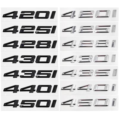 ABS Car Rear Trunk Letters Logo Badge Emblem Sticker For 4 Series 420i 425i 428i 430i 435i 440i 450i F30 F32 F33 F36 G26 G22