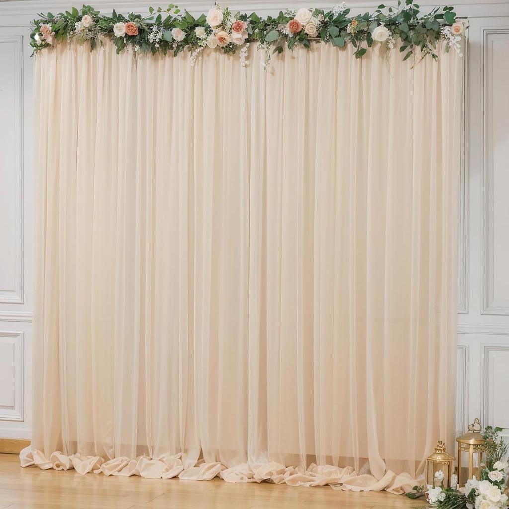 Sage Green Curtains Sheer Chiffon Backdrop Curtain for Backdrop Wedding Drapes for Arch Decor Ceiling Backdrop for Birthday