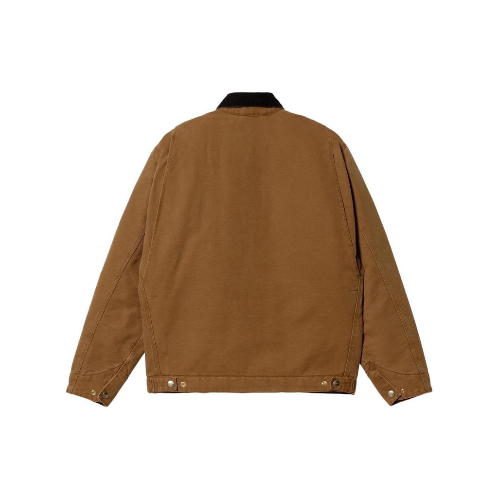Carhartt WIP FW23 Detroit Jacket Classic Vintage Letter Logo Patchwork Corduroy Collar Zip Design Distressed Casual Detroit Jacket I027358-1QB
