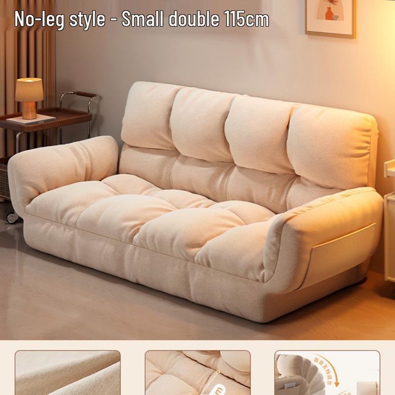 Compact Folding Sleep Sofa for Small Apartments - Double Bed and Reclining Backrest for Bedroom or Rental Homes