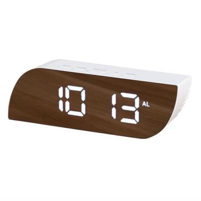 Reloj electrónico LED Simple, reloj de noche con repetición, Reloj de escritorio, pantalla de espejo, despertador con pantalla de calendario de temperatura