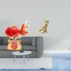 Chinese Feng Shui Cat Fish Statue Decorative Figurine Animal Sculpture Art Craft Ornament for