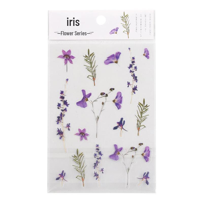 Mr. Paper PET Flower Series Plant Stickers for Journaling - Irregular Shape Decor, 6 Styles