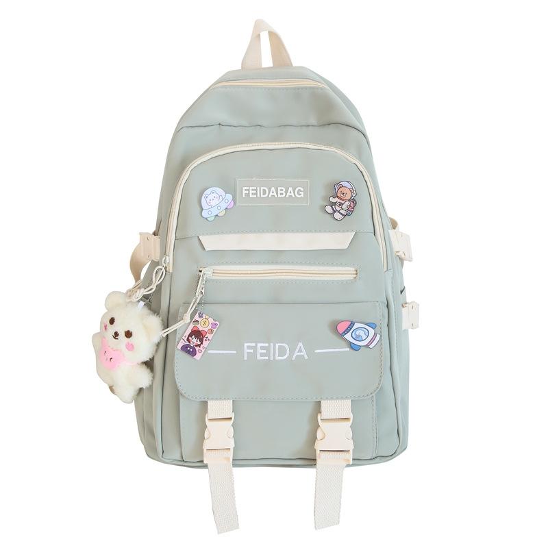 Fashion junior high school students schoolbag large capacity backpack fashion flow crossbody backpack