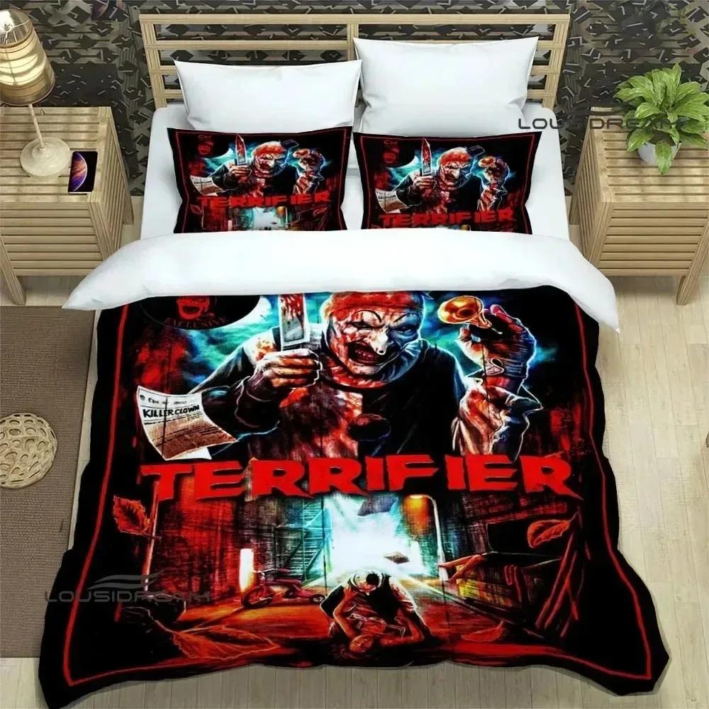 Terrifier horror 3D NEW Duvet Cover Pillowcase Bedding Set Adult Boy Girl Bedroom Decoration Children Single Double Large