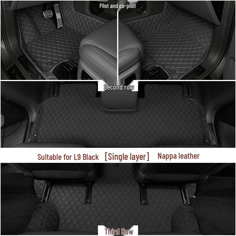 Compatible Li Auto L8 & L9 Full Coverage Car Floor Mats - New L8Pro & L9Max Carpet Style Mats