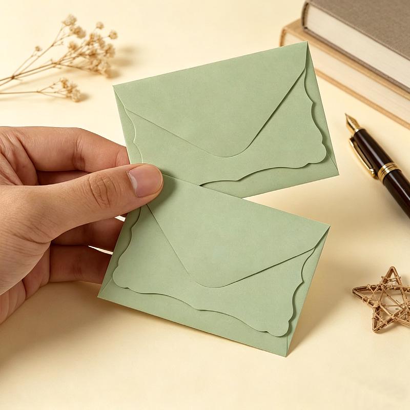 Mini Colorful Envelope and Wave Card Set: Pink, Blue, Green Cards