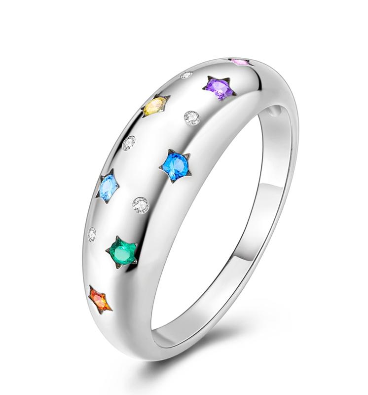 Authentic Copper Ring for Women Zircon CZ Horseshoe Butterfly Geometric Finger Ring Copper Authentic Jewellery