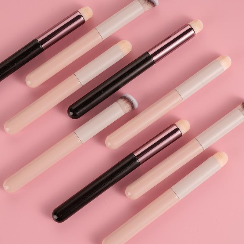 1/4Pcs Soft Mushroom Sponge Head Makeup Brushes Lipstick Lip Makeup Brush Portable Cosmetic Tools Foundation Concealer Brush