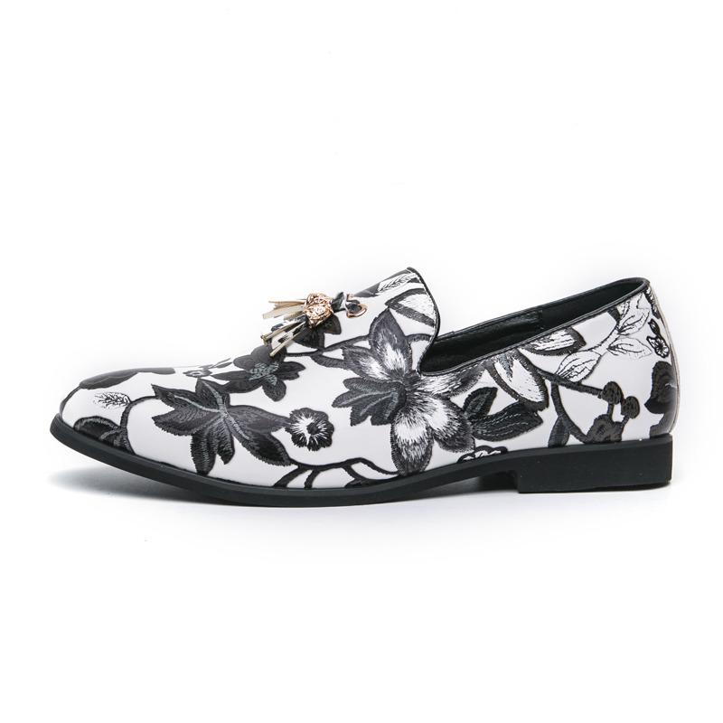 

Классические модные мужские туфли с принтом, большой размер 46, кожаные туфли с острым носком, мужские повседневные туфли для вечеринок Zapatos De Hombre 38