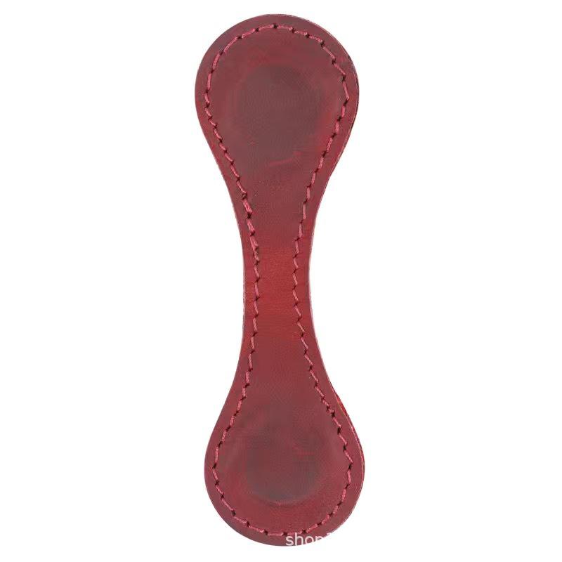 Crazy Horse Leather Double-Sided Magnetic Bookmark Clip