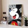 Disney 5D DIY Diamond Painting Pop Art Style Mickey Mouse Illustration Full Round Diamond Mosaic Cartoon Cross Stitch Art Painting for Home Decoration