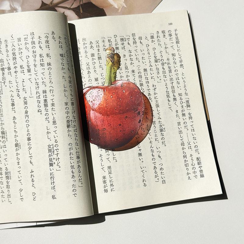 Delicate Transparent Acrylic Apple Bookmark Reading Mark Student Gift Premium Feeling Cute Grape Tomato Bookmarks