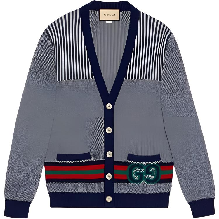 Gucci Logo Intarsia Button Up Cardigan 740363-XKC4D-4759