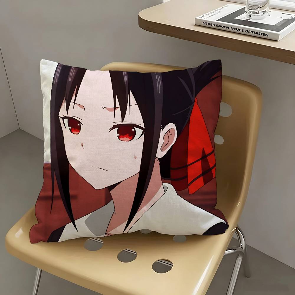 1pc Cute Kaguya Shinomiya Pillow Case Fashion Square Pillowcase Bedroom Sofa Room Ins Decoration Leisure