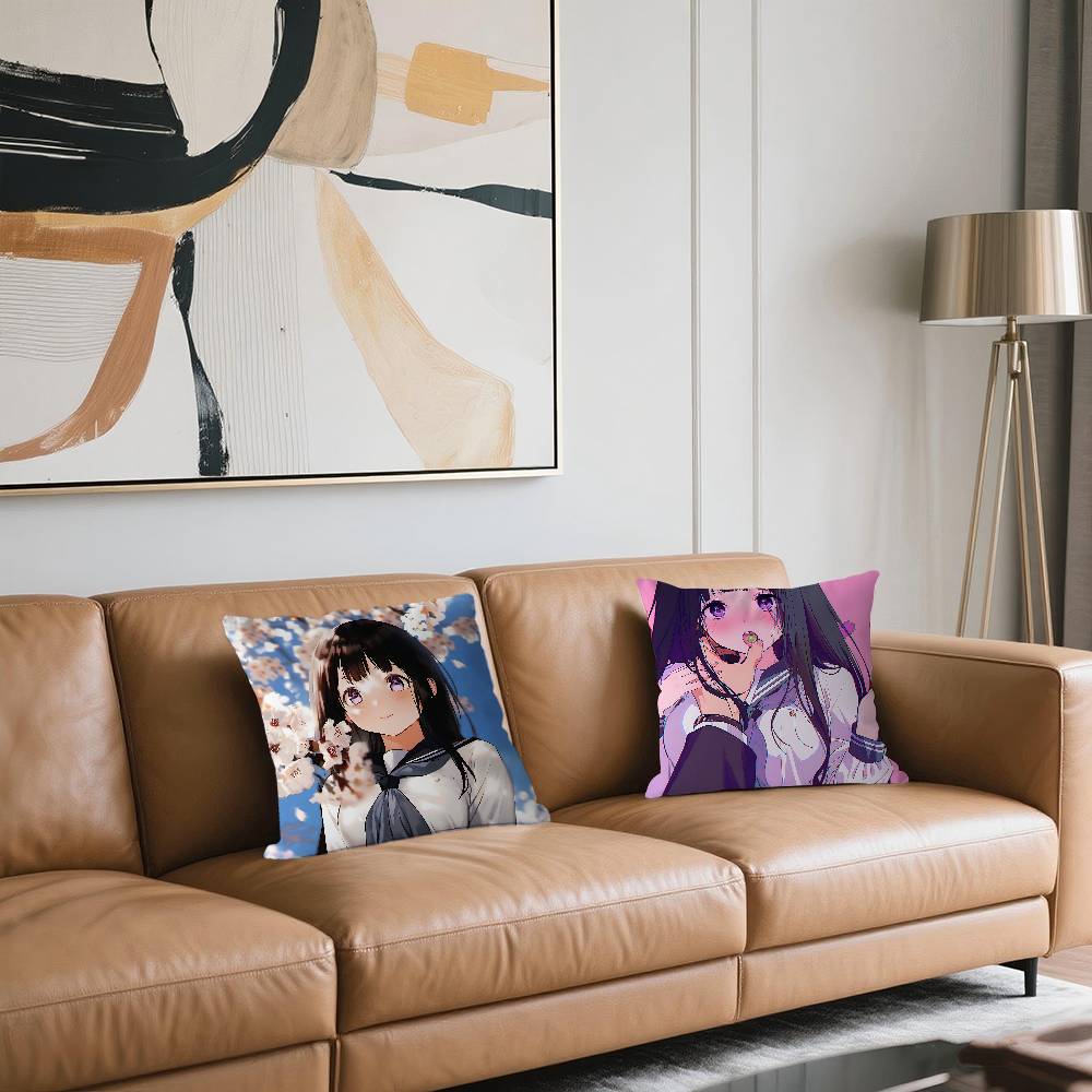 Chitanda Eru Anime Pillow Cushion Cover Pillowcase Living Room Sofa Home Decor Customized