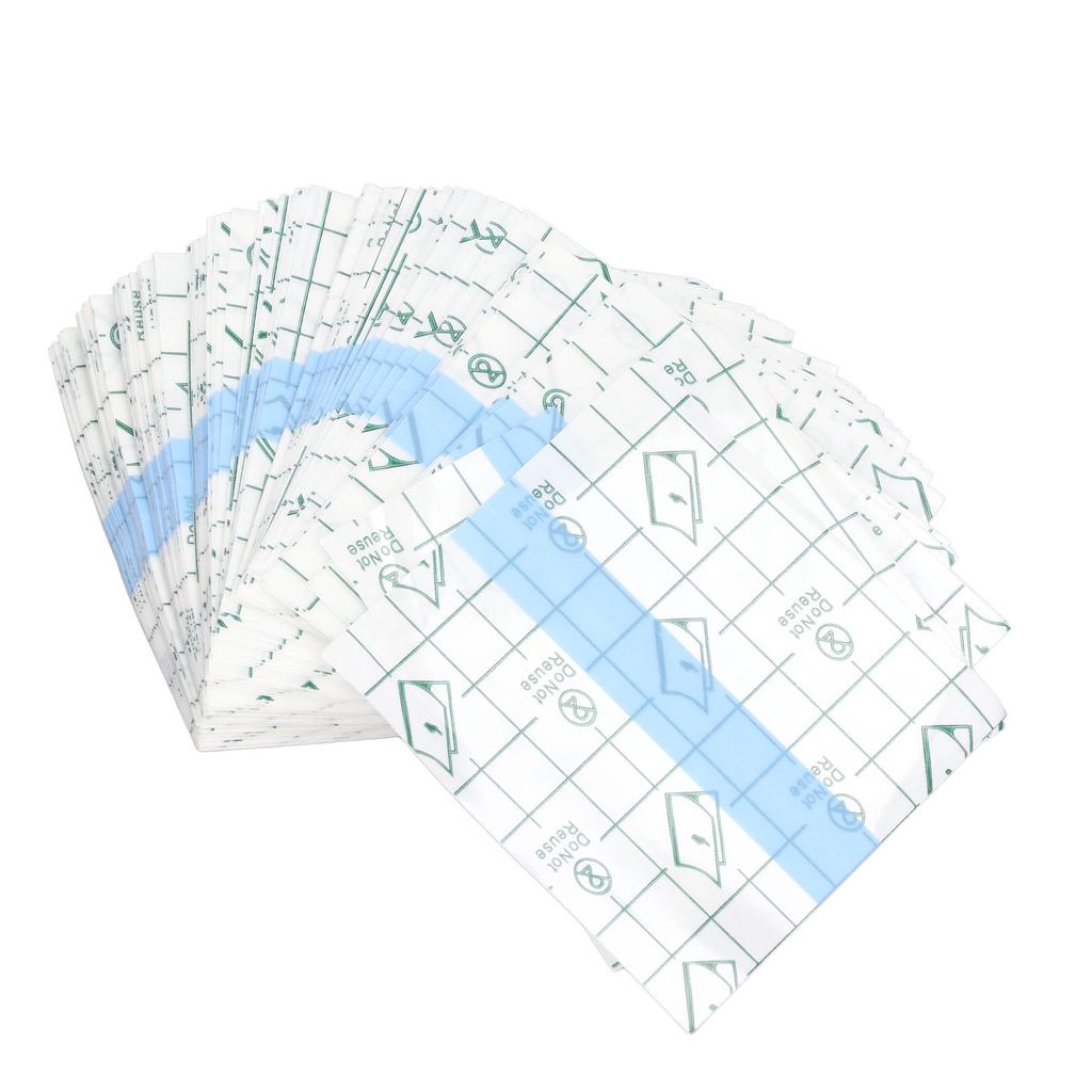100pcs Disposable Makeup Hand Palette Waterproof Adhesive Foundation Mixing Palette 8 X 8cm
