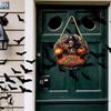 Happy Halloween Door Sign 2D Halloween Wood Signs Pirate Captain Haunted House Pumpkin White Ghost Festival Decor For Yard Home