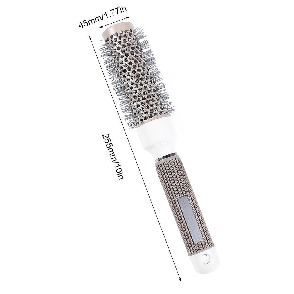 Style Healthy Salon Barber Brushes High Temperature Resistant Ceramic Iron Round Comb (45mm)