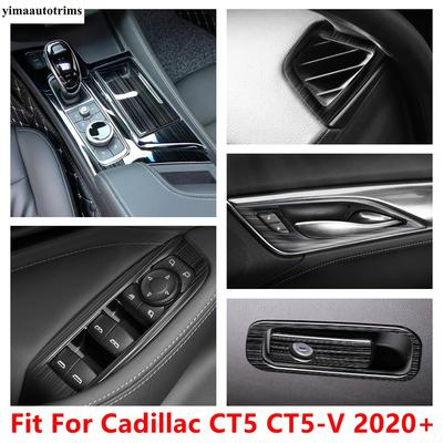 Window Lift Handle Bowl / Shift Gear Panel / GLove Box / AC Air Vent Cover Trim Accessories For Cadillac CT5 CT5-V - 2024