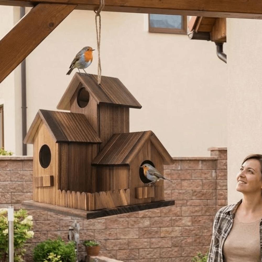 Incubation Box Bird Breeding Box Thickened Hanging Birdhouse Wooden Bird House  Backyard