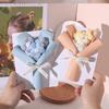 Creative Three-Dimensional Flower Bouquets, Greeting Cards, Handmade Cream Puffs, Valentine'S Day Knitted Flower Bouquets