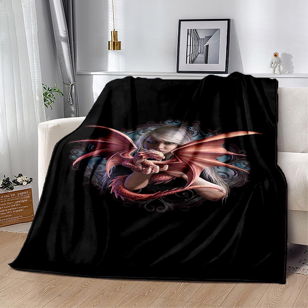 Gothic Style Blanket Soft & Cozy Suitable for Office Picnics Livingroom Four Seasons Universal Stylish Decor Perfect Gift for Relatives and Friends
